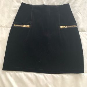 Sandro velvet mini skirt